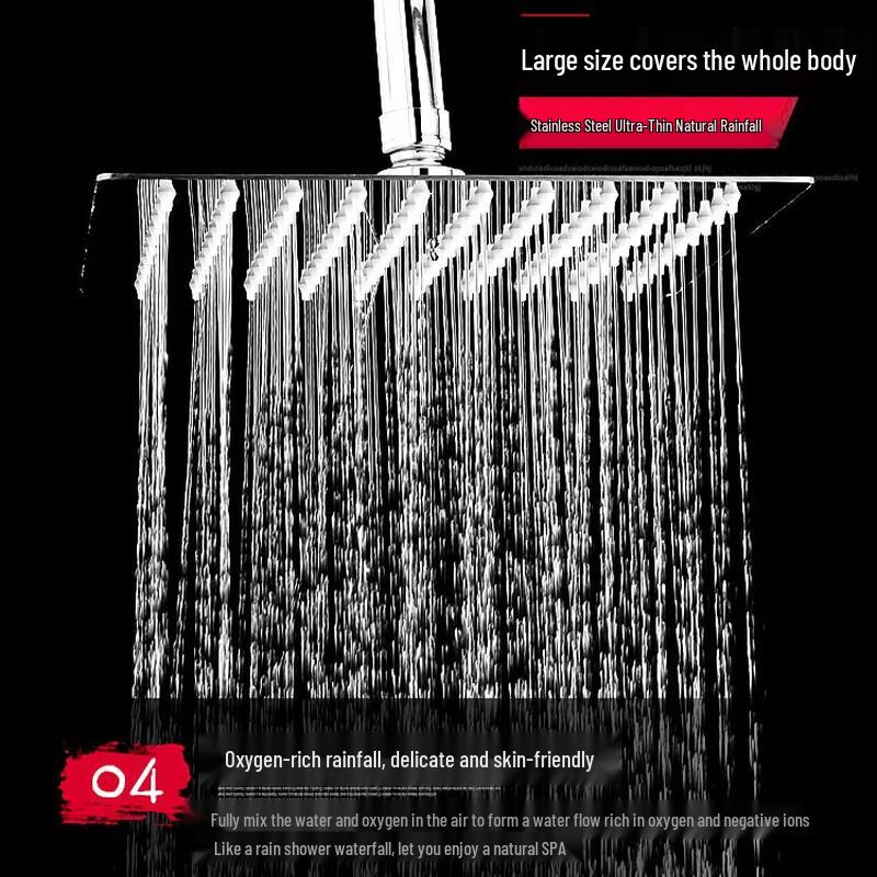 Honggong Kwadratowy Panel Prysznicowy Górny Ze Stali Nierdzewnej Ciśnieniowy