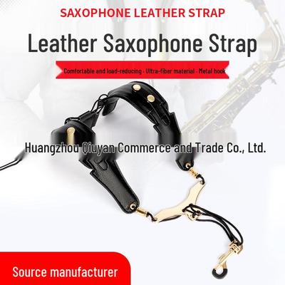 Adjustable Leather Double Shoulder Saxophone Strap for Alto, Tenor & Soprano - Suitable for Adults & Children