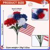 Independence Day Centerpiece Long Tricolor Chrysanthemum Floral Arrangement Reusable Patriotic