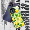 Fruit Lemon Phone Case for Iphone 16 15 14 12 11 13 Pro Max Mini 8 X Xr Xs Puls Black Glass Cover