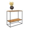 Vita CONSOLE OAK VENEER loft style ADDITIONAL SHELF metal