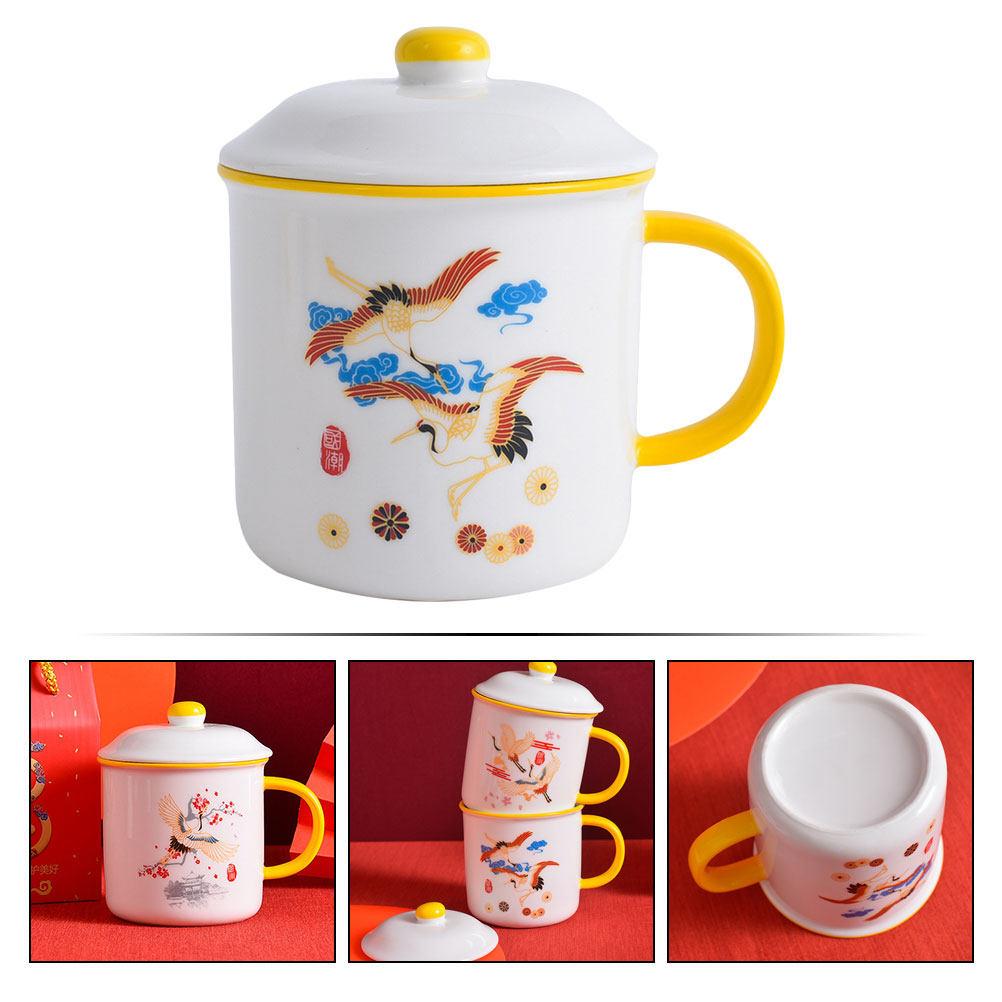 

1Set Enamel Drinking Mug Premium Quality Bright Color No Fade Heat Resistant for Coffee Tea Water Office Home Use Simple Rustic other