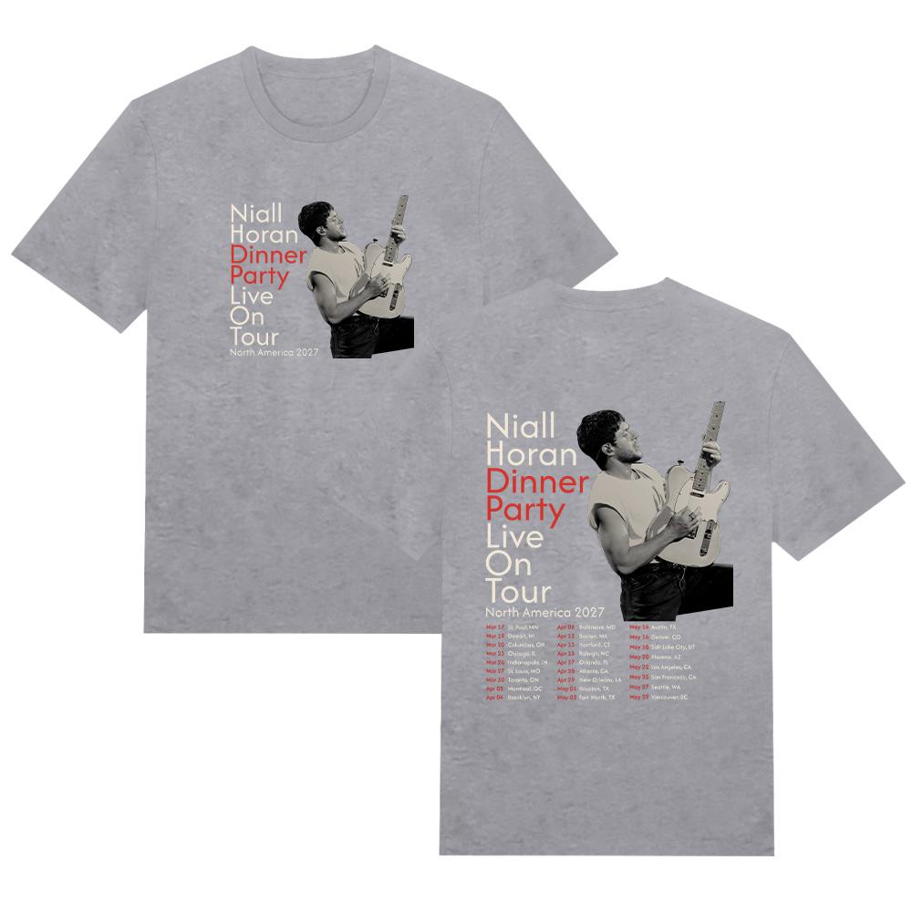 Niall Horan Dinner Party Live Tour Nordamerika 2027 T-Shirt Y2k Weiches T-Shirt Baumwolle Herrenkleidung T-Shirt Unisex Oberteile