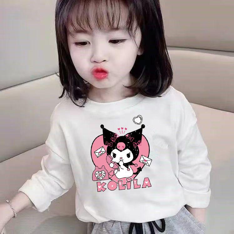 2024 Spring/Autumn Kids' Long Sleeve Pure Cotton Cartoon Top