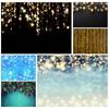 Photography Backdrop Golden Stars Black Blue Christmas Vinyl Background for Children Baby Shower Party Photoshoot Photo Studio