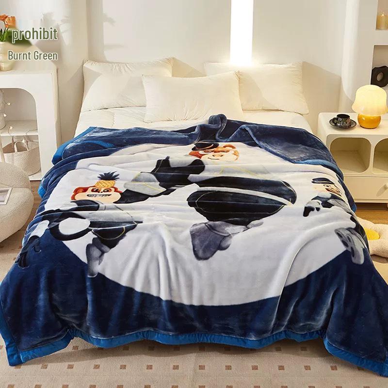 Double-Sided Fleece Raschel Blanket - Cozy Winter Wedding & Office Nap Gift