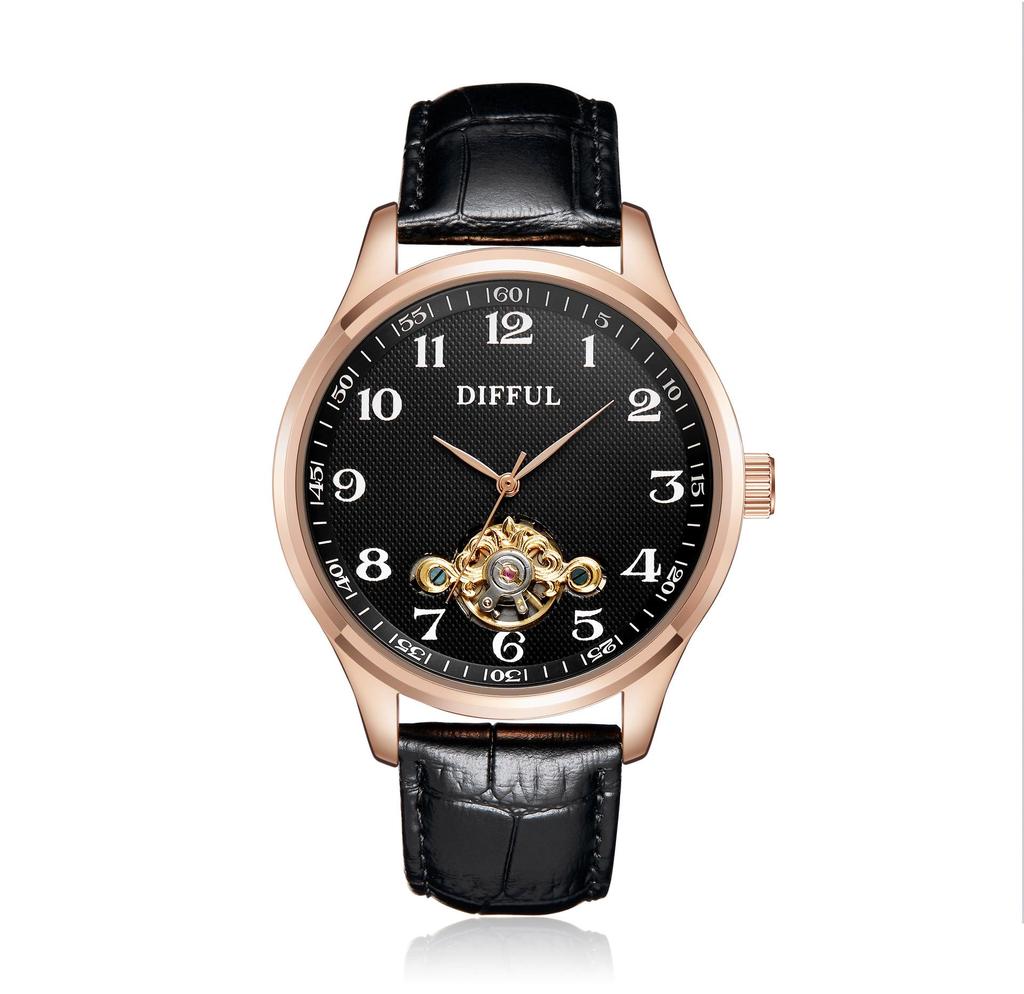 Brand New Men's High-End Waterproof Trendy Hollow Mechanical Watch