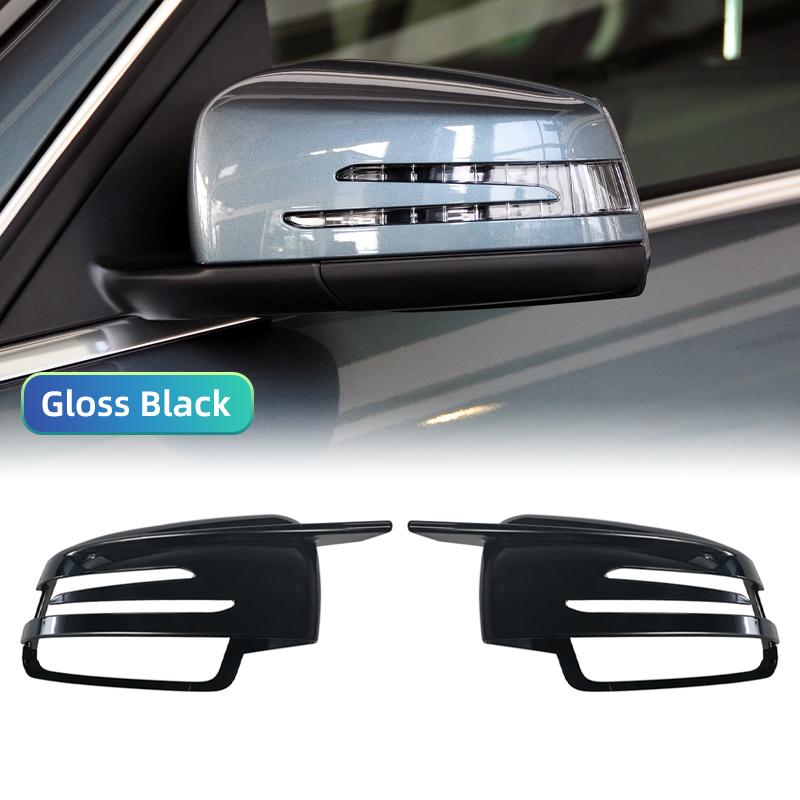 For Mercedes Benz W176 W246 W204 W212 W221 C117 X204 X156 2 Pcs Replacement Carbon Fiber Pattern Rearview Side Mirror Cover Caps