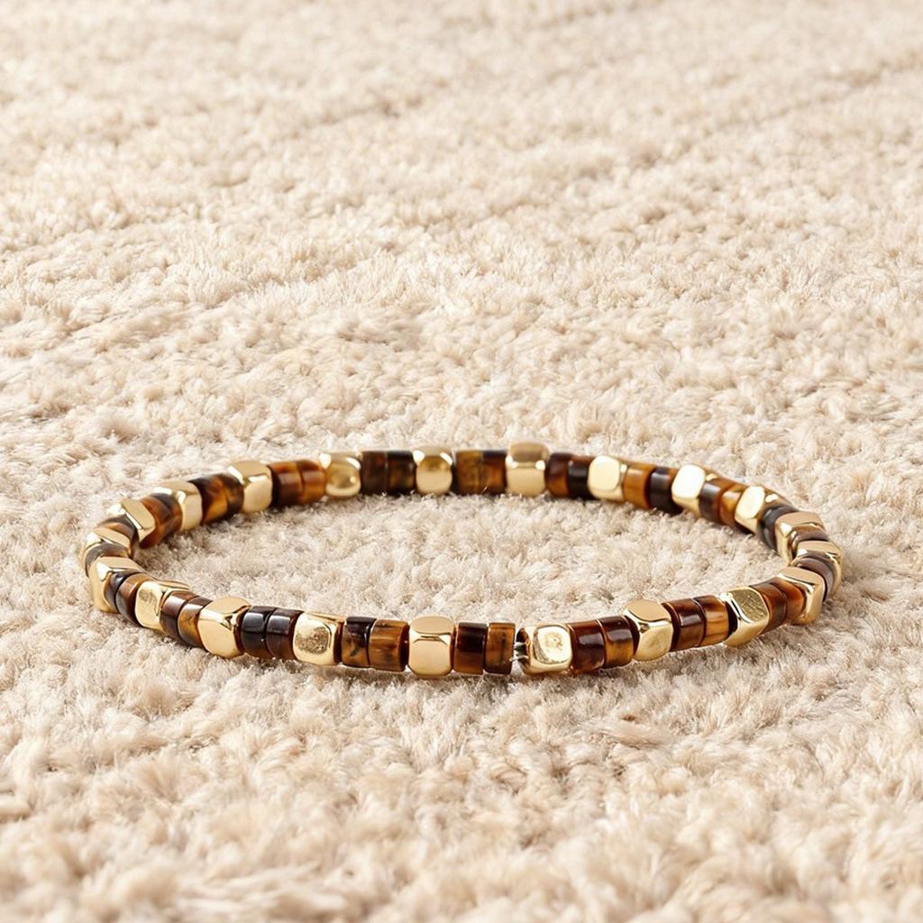Popular fashion hand jewelry natural stone bracelet colorful retro bohemian bracelet women