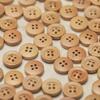 5Pcs Wooden Four-Eye Button Knitted Cardigan Shirt Sleeve Collar Buttons Children'S Clothing Versatile Clothes Decorative Wooden Buttons