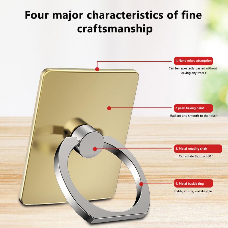 360° Degree Rotating Phone Holder Stand Bracket Finger Ring Round Smartphone Cellphone Ring Holders Mount Accessories
