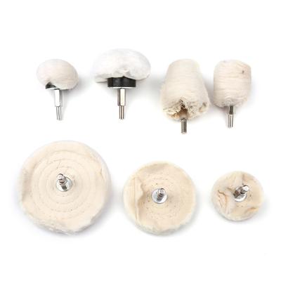 7pcs 6.35 Shank Lint Polishing Wheel Polishing Tool Kit Buffing Wheel Polishing Pad Tools for Stainless Steel Aluminum