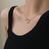 Light Luxury Niche Hollow Love Necklace Female Ins Japanese and Korean Version Simple Design Pendant Collarbone Sweater Chain