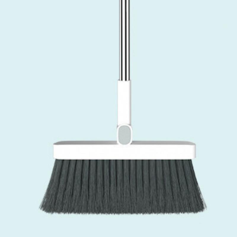 Indoor/Outdoor Broom and Dustpan Set with Magic Silicone Bristles