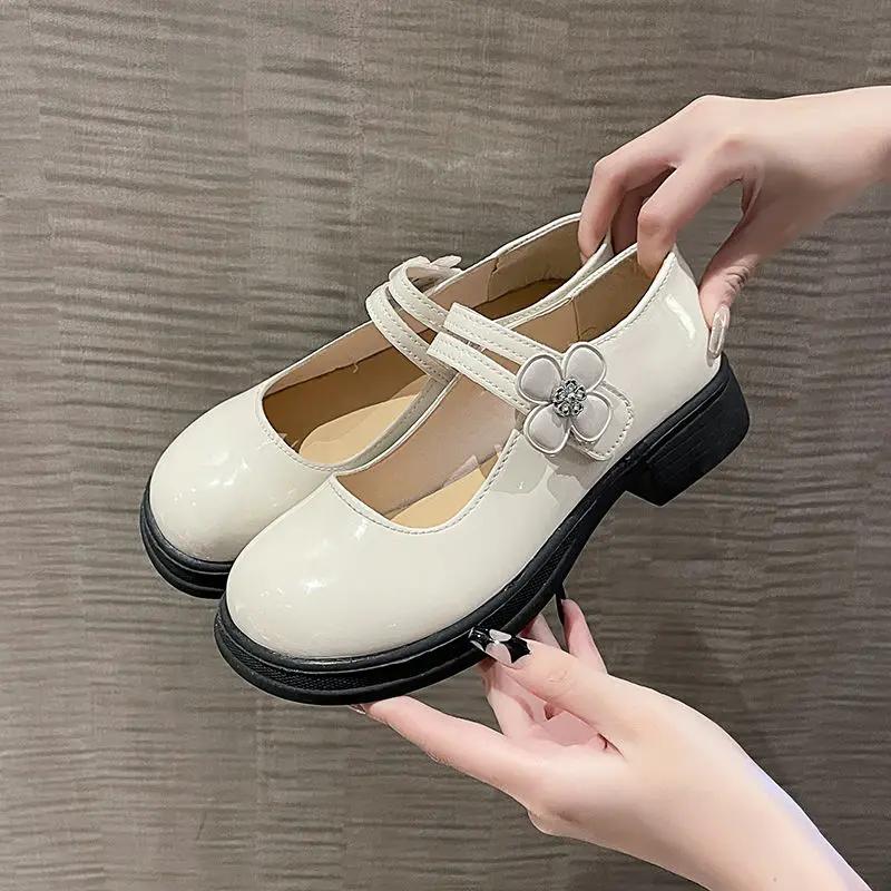 Fashion Woman Pumps Gothic Mary Jane Shoes for Women Moccasins Loafers Japanese Style Lolita Round Toe Slip On 2025 Trend 39 Chic Point