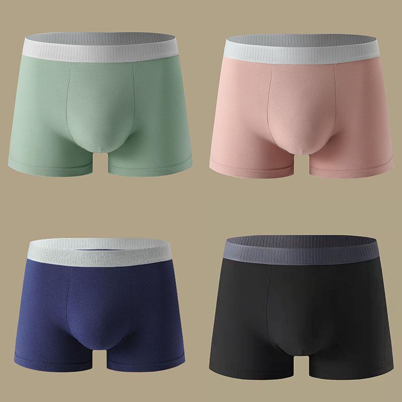 Men Underwear Cotton Boxershorts Graphene Antibacterial Boxers Mid Waist Solid Color Male Panties Breathable Boxers