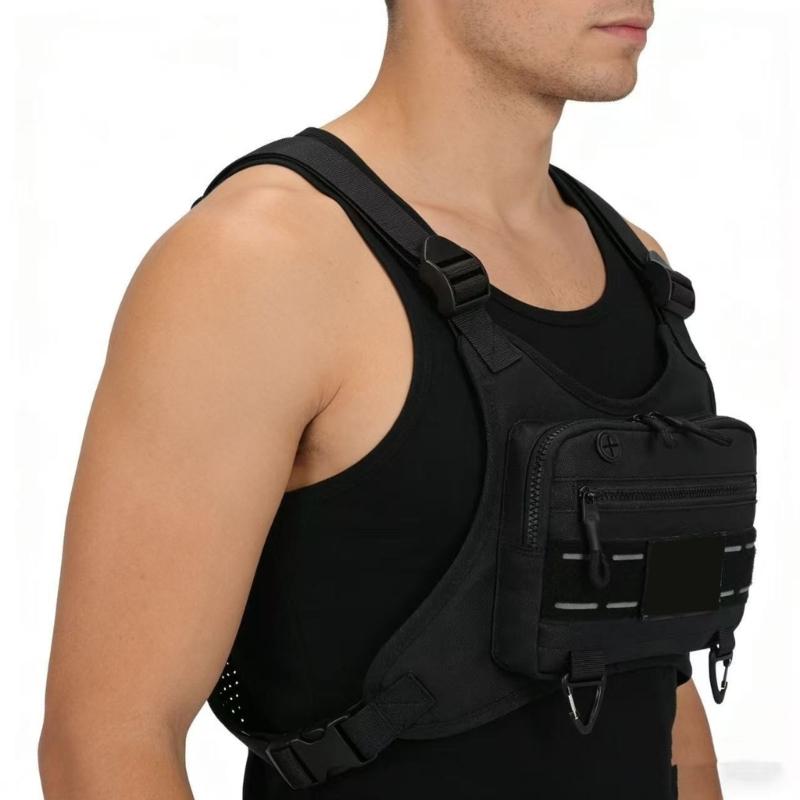 Waterproof Running Chest Pack with Adjustable Straps Durability Crossbody Slings Bag For Outdoor Sports Hiking Cycling