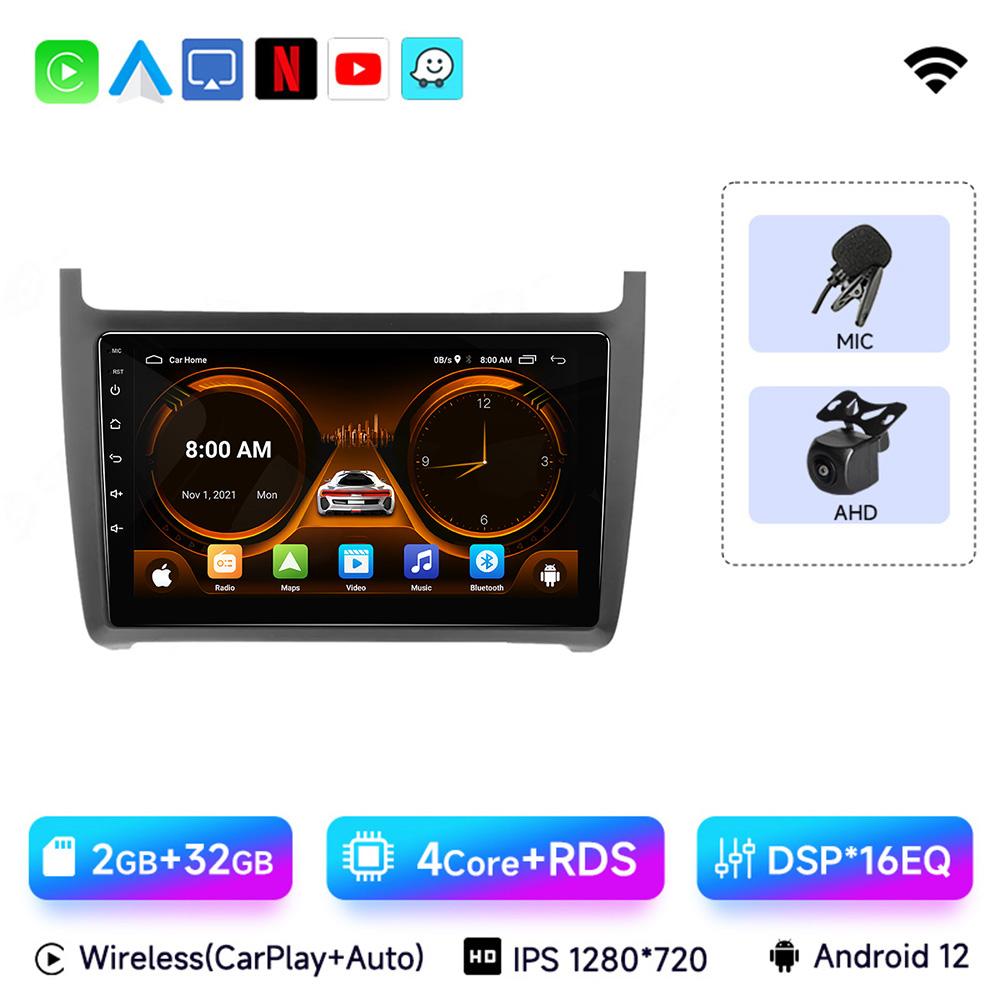 JIUYIN 9 Inch Android 13 Car Radio  For Volkswagen VW POLO 5 Sedan 2008 - 2025  Carplay Multimidia Video Player  Head Unit