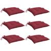 6 Piece Pallet Cushions Burgundy 50 X 50 X 7 Cm Oxford Fabric