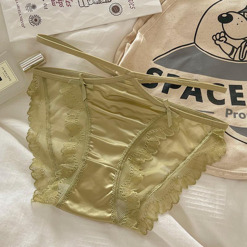 

Женское сексуальное кружевное нижнее белье со средней посадкой, женские и женские роскошные дышащие кружевные трусики, трусики, трусики, нижнее белье S/M светло-зеленый