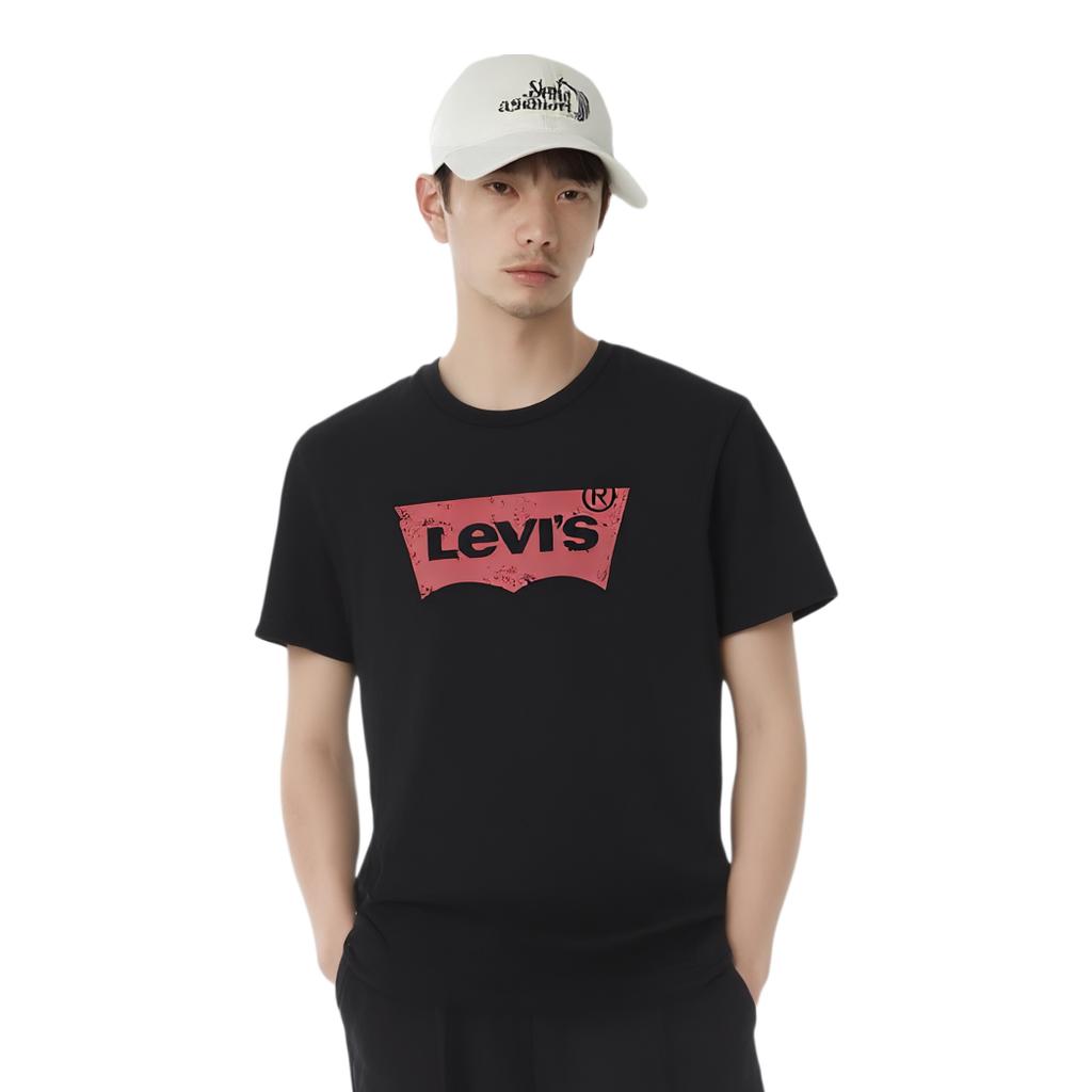 Levis Comfortable Casual Loose Fit Round Neck Short Sleeve T-Shirt Men Tops Black 002A0-0001