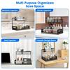 Under Sink 2 Tier Sliding Cabinet Basket Organizer Drawer Pull Out Cabinet Multi-Purpose  Sink Organizer for Bathroom Kitchen
