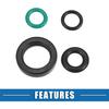 Fuel Injector O Rings Seals Fuel Injector Repair Kit for Honda Accord Civic 1988-2002 Rubber Black (Set of 4)