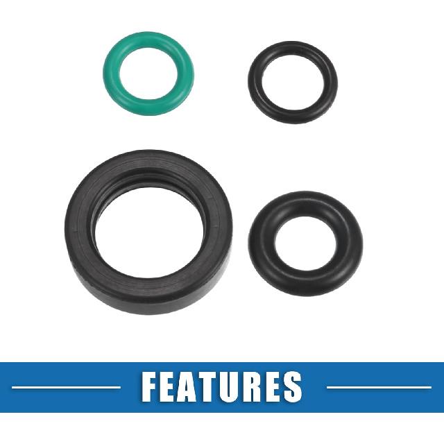 Fuel Injector O Rings Seals Fuel Injector Repair Kit for Honda Accord Civic 1988-2002 Rubber Black (Set of 4)