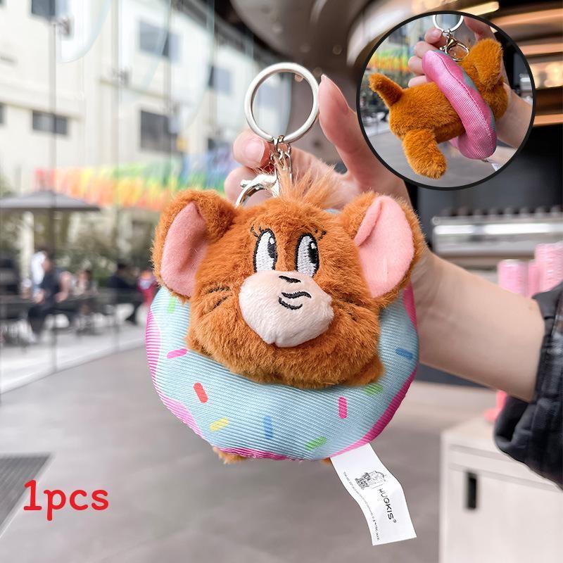 And Jerry Tom Plush Keychain With Star Moon Design For Gift Collection And