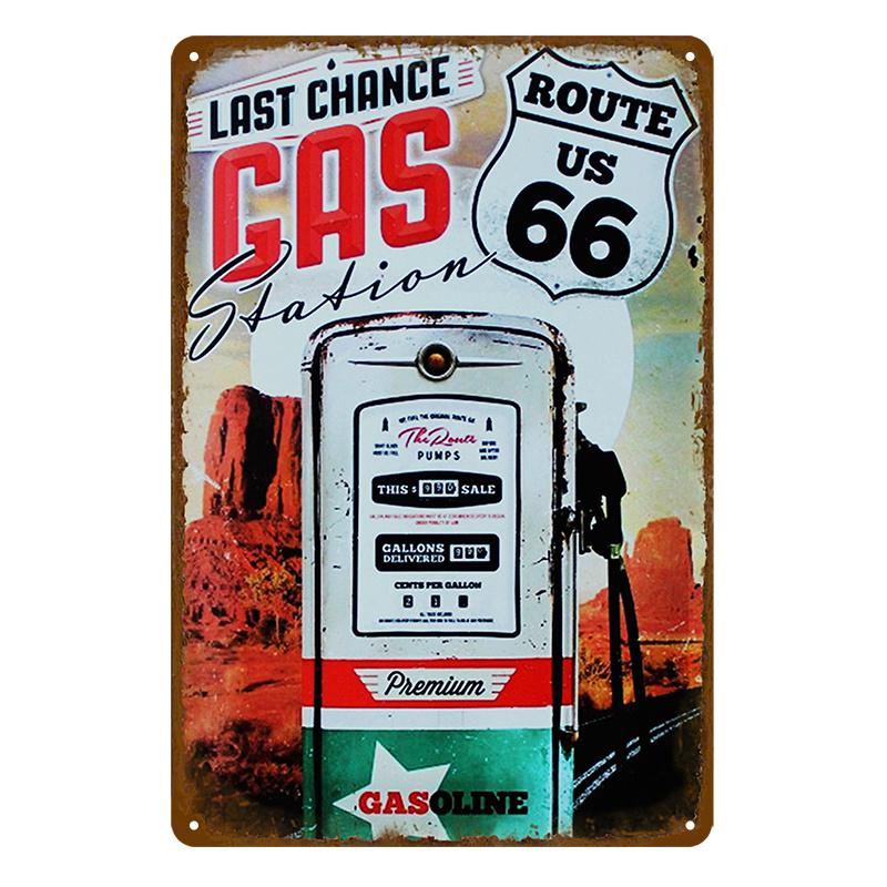 Vintage Route 66 Metal Sign House Plaque Metal Poster Tin Sign Plate Wall Posters Retro Aesthetic Room Decor Wall Art Decoration