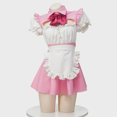 Sakura Maid Cosplay Costume: Loli Anime Fandom Patent Leather Dress C1028