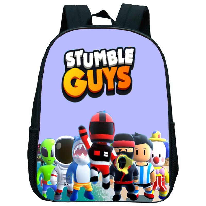 Stumble Guys Nursery Backpack Stumble Game Children Kindergarten Toddlers Student Schoolbag Shoulder Bag Kids Bags