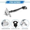 2 Pcs Door Check Stop Strap No.80430ZX60A/80430JA000/80430ZN51A for Nissan Altima 2007-2012, Durable Metal Silver Tone Front