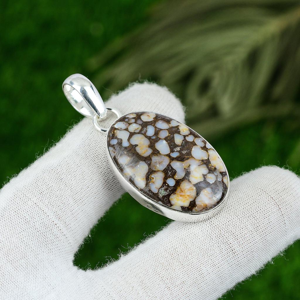Mothers day Sale 925 Sterling Silver Wild Horse Magnesite Stone Handmade Pendant