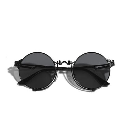 X0915 Glasses Metal Punk Positive Round Sunglasses Women'S Trend Street Sunglasses Men