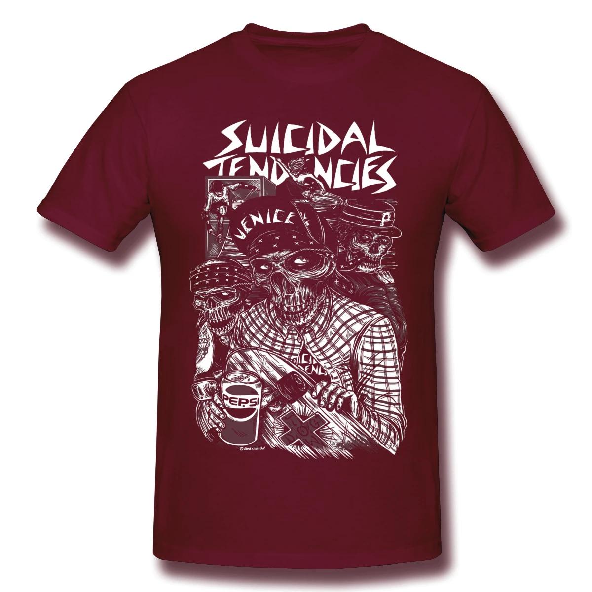 

Suicidal Tendencies Print Cotton Funny T Shirts Punk Men Fashion Streetwear S армия зеленый
