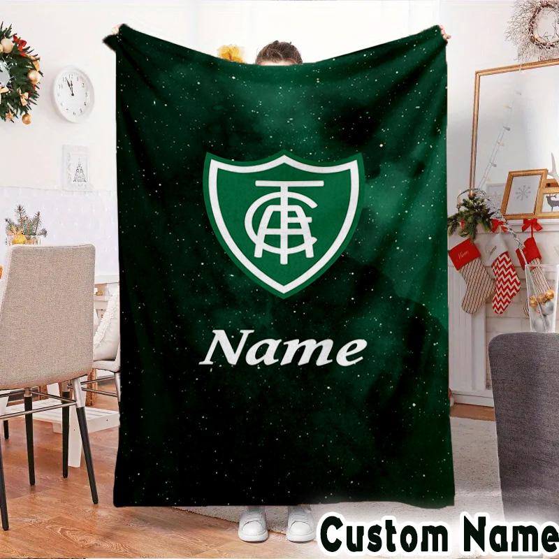 Custom Name Galactic Shield Emblem Throws Blanket Flannel Blankets for Couch Bed Gifts for Men Women Picnic blanket Christmas fan gifts
