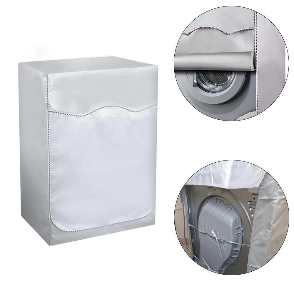 Washer-dryer cover Washing machine cover Polyester waterproof front load sunblock laundry silver coated dust cover