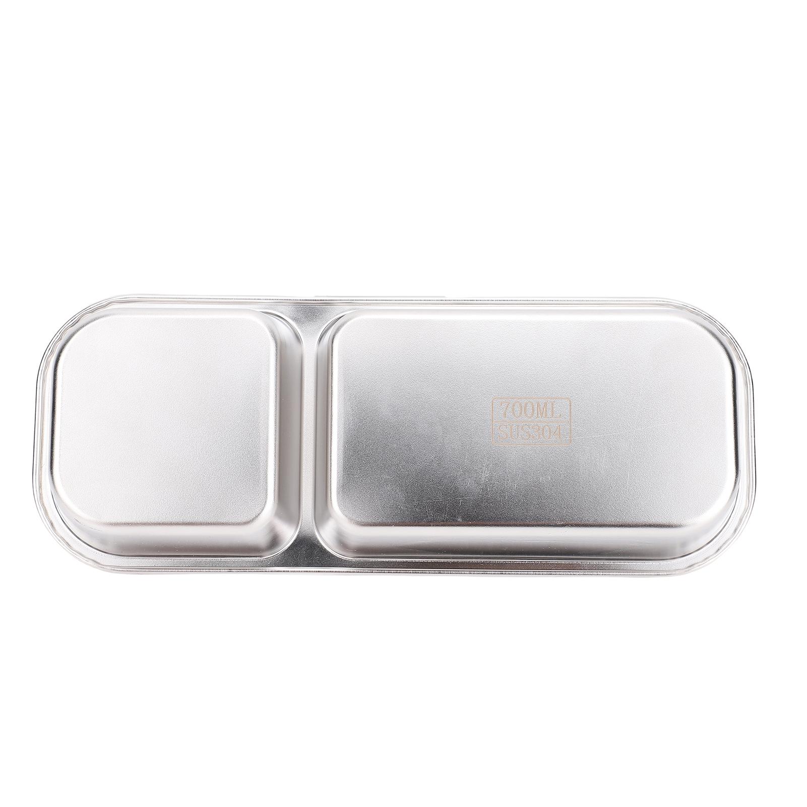 

Outdoor Camping Stainless Steel Lunch Box Leakproof Lunch Container Portion Control Lunch Case 700ml 700ml