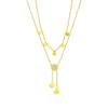 DIEYURO 316L Stainless Steel Round Roman Numeral Dial Long Pendant Necklace For Women Fashion Girls Clavicle Chain Jewelry Gifts