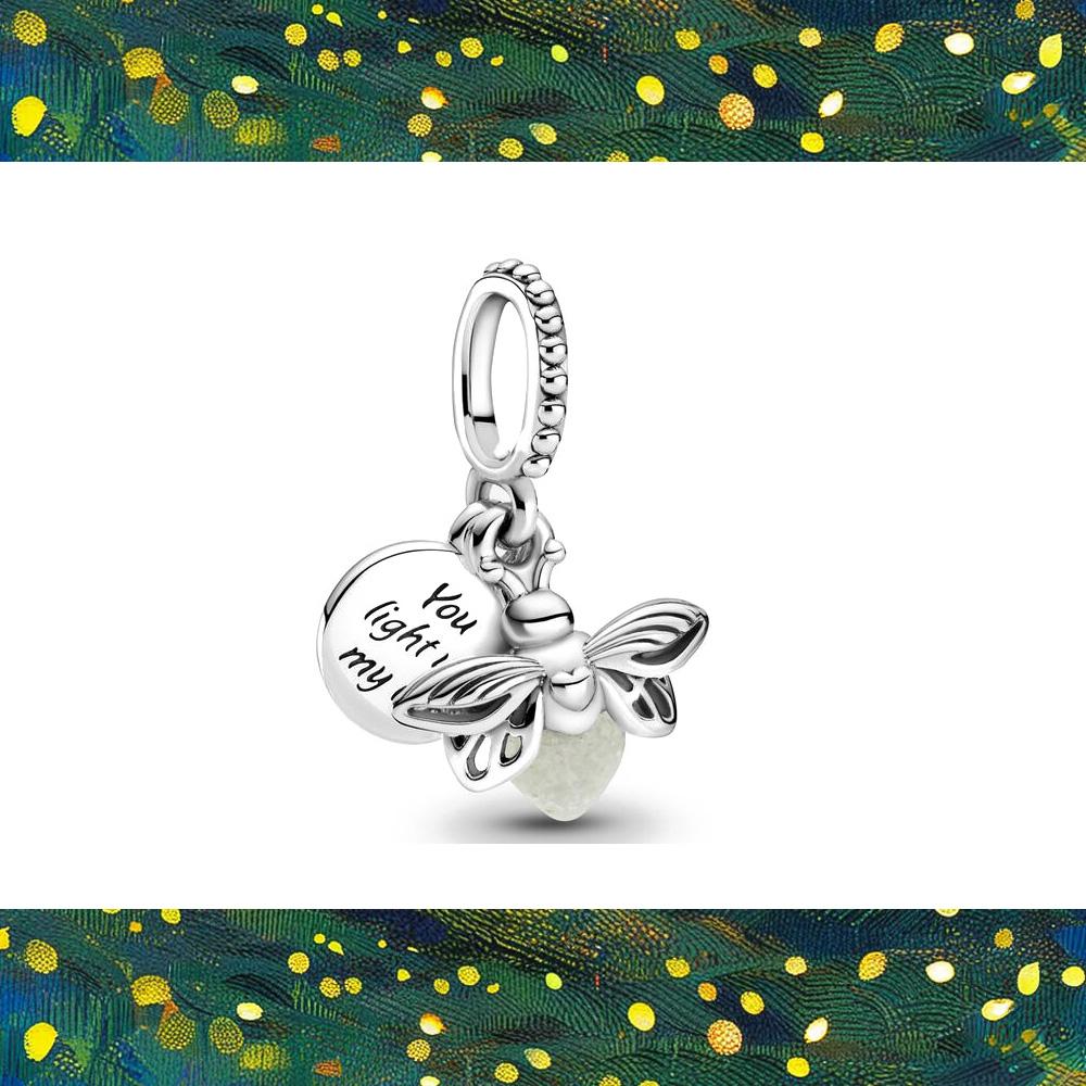 Luminous Firefly copper Charm Bead Charms fit Authentic Charm Bead Charms Bracelets Necklaces copper Accessories Jewellery Making Do It Yourself