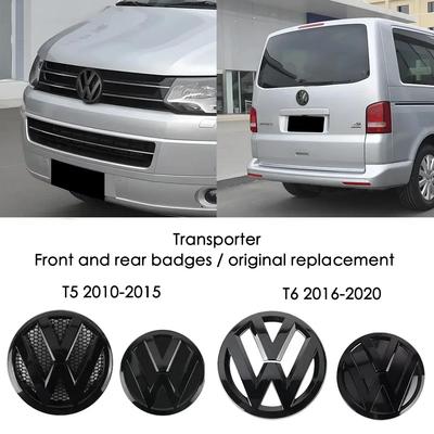 Pour VW Volkswagen Jetta MK5 Golf Noir brillant Calandre Avant Capot Voiture Emblème Arrière Coffre Couvercle Décoration Pour Volkswagen VW Tran