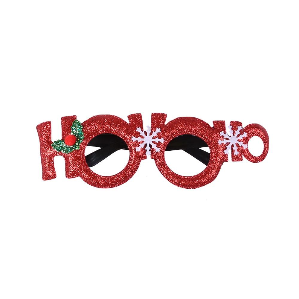 2023 Cross-border Christmas Decorative Glasses Adult And Children's Props Snowman And Butterfly Bow Glasses Frame Cartoon Style Characters)