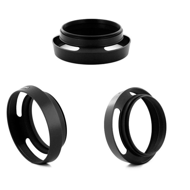 Lens Hood, Standard Vented Matte Surface Anti-Reflective Inside Hollow Lens Hood for Universal Camera Lens for Nikon Fujifilm