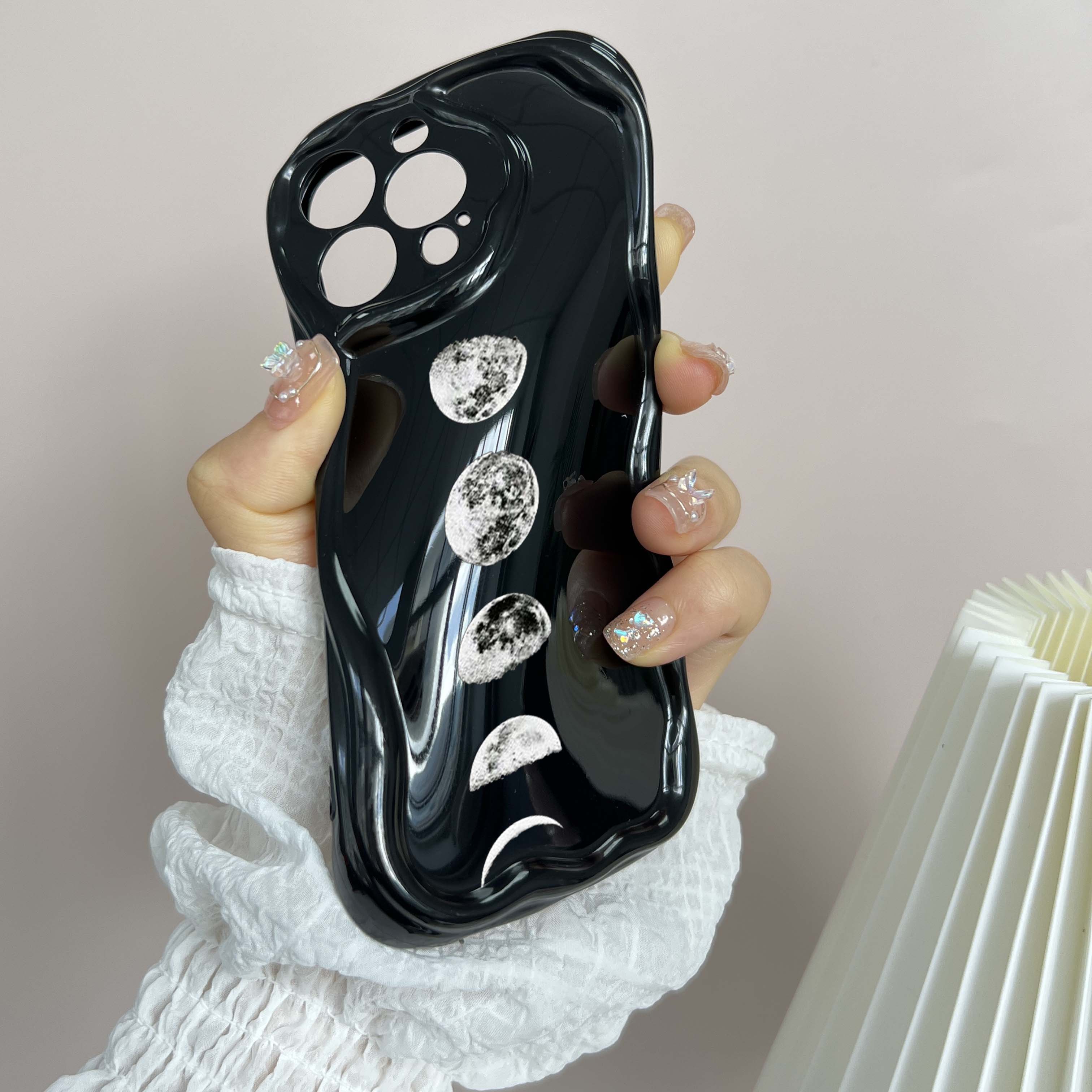 N29 Space Moon Astronaut art Волнистый чехол для телефона для iPhone 15 14 13 Pro — фото 3
