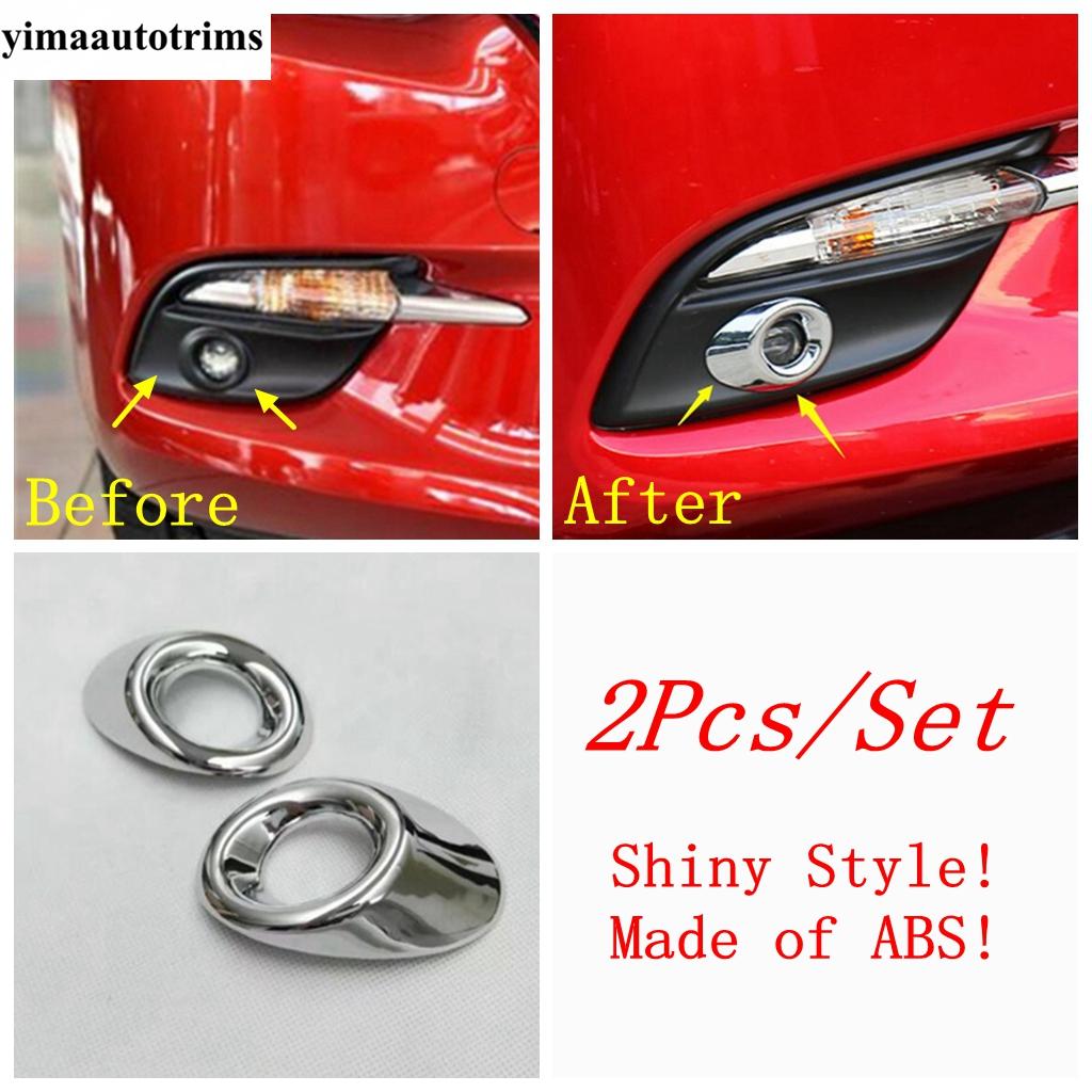 Chrome Front Rear Fog Light Lamp Door Handle Bowl Grille Strip Rearview Mirror Cover Trim For Mazda 3 2017 2018 Car Accessories
