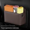 Leather Automotive Trash Can Dust Bin With Leakproof And Easy Clean Features For Car Cabin Organization Quick Install