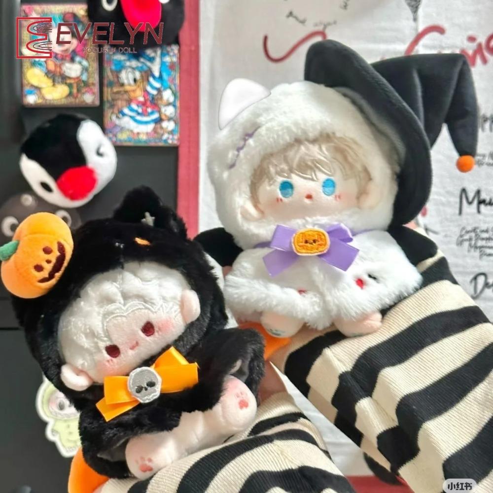 Evelyn 10cm Cotton Doll Clothes Halloween Pumpkin Clothing Accessories Love and Deepspace Plush Doll'S Clothes Cloak DIY Gifts