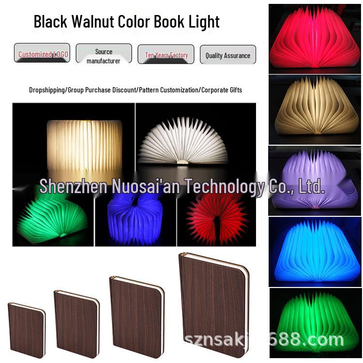 Foldable LED Bluetooth Book Light - Touch-Activated Lamp & Night Light, Ideal for New Year Business Gifts