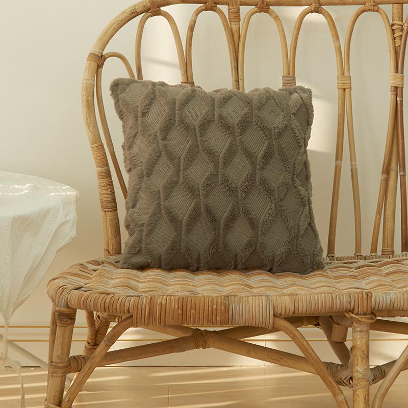 

Простая декоративная подушка с наполнителем. Северная декоративная подушка. Подушка для дивана двойного назначения. 400g темно-серого